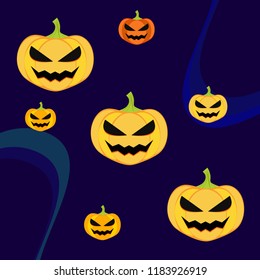 Halloween pumpkin vector background