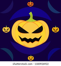 Halloween pumpkin vector background