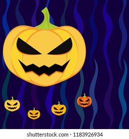 Halloween pumpkin vector background