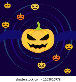 Halloween pumpkin vector background
