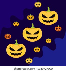 Halloween pumpkin vector background
