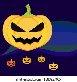 Halloween pumpkin vector background