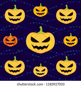 Halloween pumpkin vector background