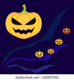 Halloween pumpkin vector background