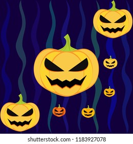 Halloween pumpkin vector background