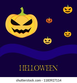 Halloween pumpkin vector background