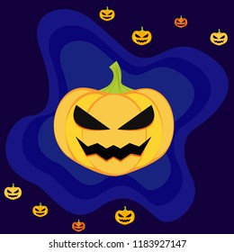 Halloween pumpkin vector background