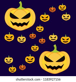 Halloween pumpkin vector background
