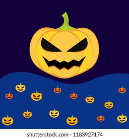 Halloween pumpkin vector background