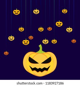 Halloween pumpkin vector background