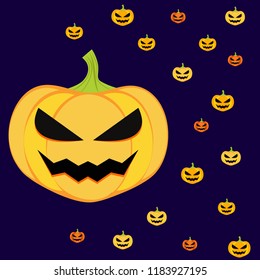 Halloween pumpkin vector background