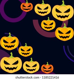 Halloween pumpkin vector background