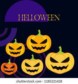 Halloween pumpkin vector background