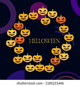 Halloween pumpkin vector background