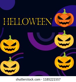 Halloween pumpkin vector background