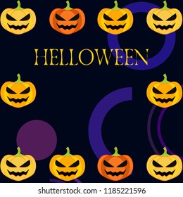 Halloween pumpkin vector background