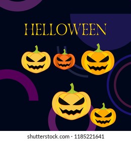 Halloween pumpkin vector background