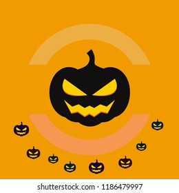 Halloween pumpkin vector background