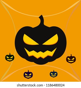 Halloween pumpkin vector background