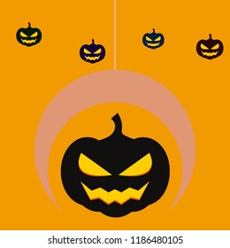 Halloween pumpkin vector background