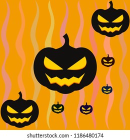 Halloween pumpkin vector background