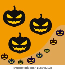 Halloween pumpkin vector background