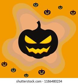 Halloween pumpkin vector background
