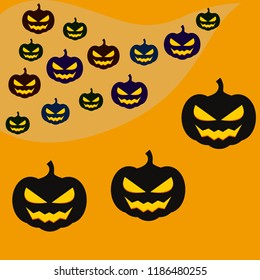 Halloween pumpkin vector background