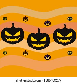Halloween pumpkin vector background