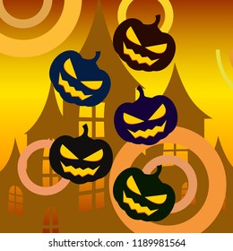 Halloween pumpkin vector background