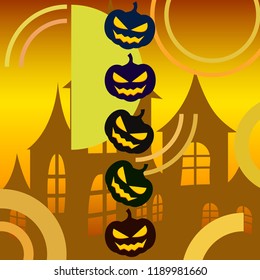 Halloween pumpkin vector background