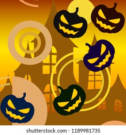 Halloween pumpkin vector background