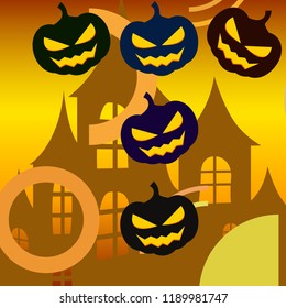 Halloween pumpkin vector background