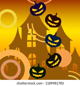 Halloween pumpkin vector background