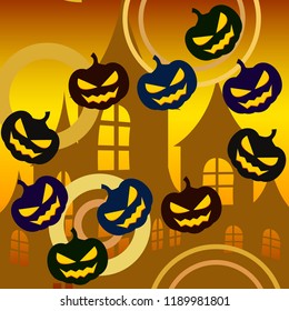 Halloween pumpkin vector background
