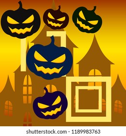 Halloween pumpkin vector background