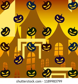 Halloween pumpkin vector background