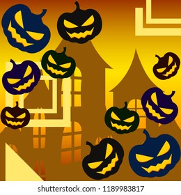 Halloween pumpkin vector background