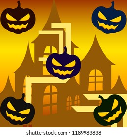 Halloween pumpkin vector background