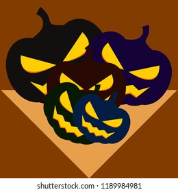 Halloween pumpkin vector background