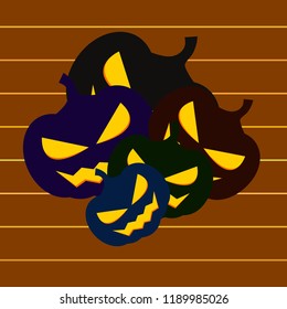 Halloween pumpkin vector background