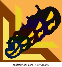 Halloween pumpkin vector background