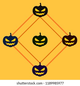 Halloween pumpkin vector background