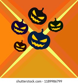 Halloween pumpkin vector background