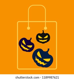 Halloween pumpkin vector background
