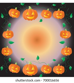 halloween pumpkin vector background