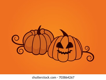 Halloween pumpkin vector. Pumpkin background for halloween