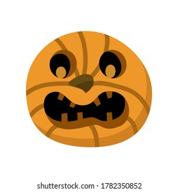 Halloween pumpkin. Vector cartoon Illustration.