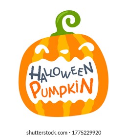 Halloween Pumpkin Vector. Carved pumpkin that is opening its mouth.