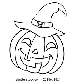 Halloween pumpkin. Vector concept in doodle and sketch style
